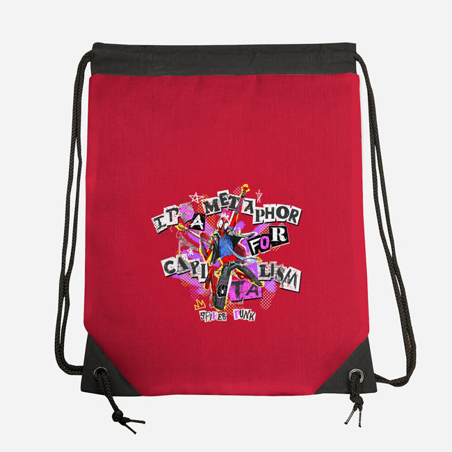 Metaphor For Capitalism-None-Drawstring-Bag-Afire