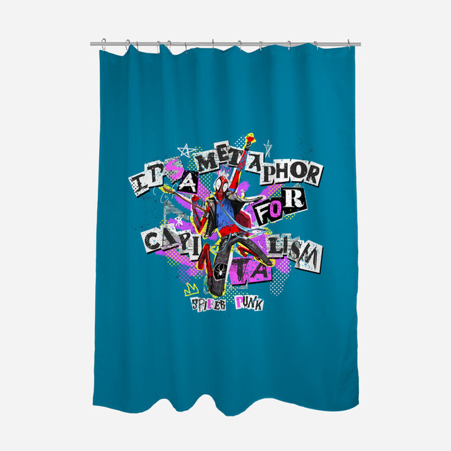 Metaphor For Capitalism-None-Polyester-Shower Curtain-Afire