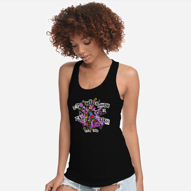 Metaphor For Capitalism-Womens-Racerback-Tank-Afire