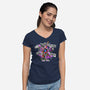 Metaphor For Capitalism-Womens-V-Neck-Tee-Afire
