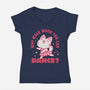Why Walk When You Can Dance-Womens-V-Neck-Tee-brunopires