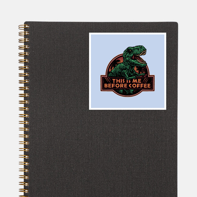 This Is Me Before Coffee-None-Glossy-Sticker-glitchygorilla