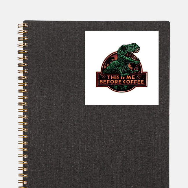 This Is Me Before Coffee-None-Glossy-Sticker-glitchygorilla
