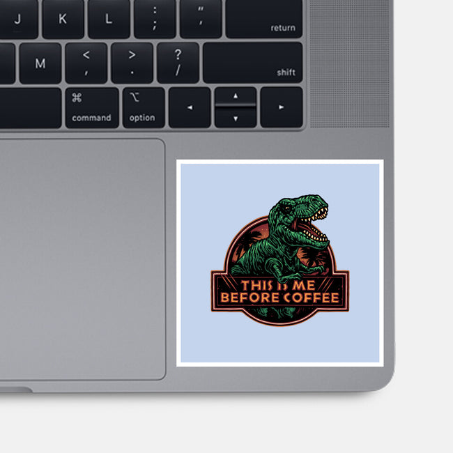This Is Me Before Coffee-None-Glossy-Sticker-glitchygorilla
