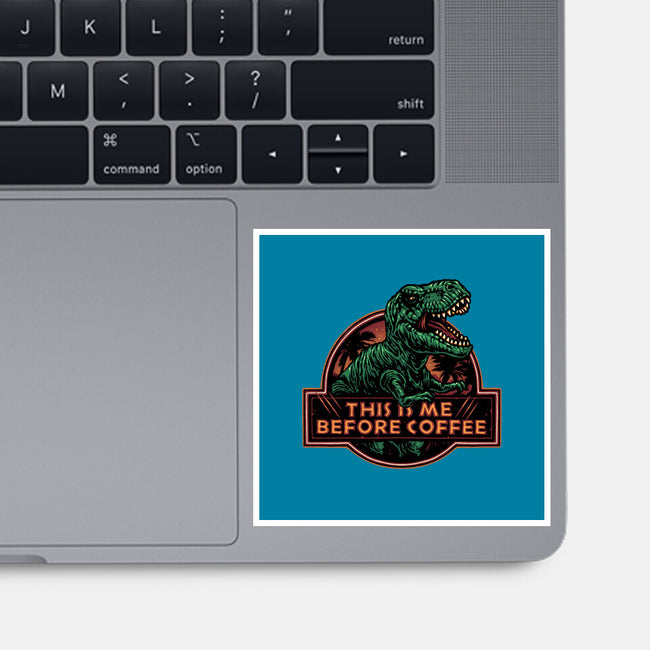 This Is Me Before Coffee-None-Glossy-Sticker-glitchygorilla
