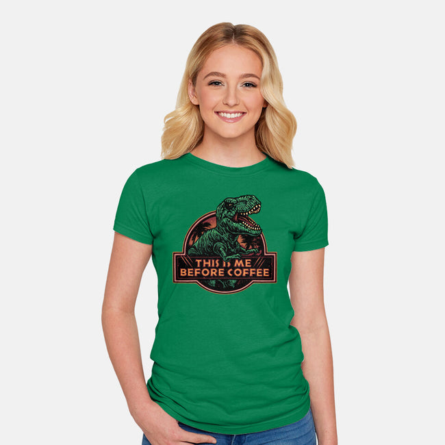 This Is Me Before Coffee-Womens-Fitted-Tee-glitchygorilla