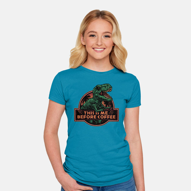 This Is Me Before Coffee-Womens-Fitted-Tee-glitchygorilla