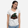 This Is Me Before Coffee-Womens-V-Neck-Tee-glitchygorilla