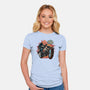 Look Into My Eyes-Womens-Fitted-Tee-glitchygorilla