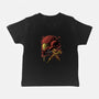 Cosmic Warrior Nightsky Lineart-Baby-Basic-Tee-Astrobot Invention