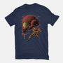 Cosmic Warrior Nightsky Lineart-Mens-Basic-Tee-Astrobot Invention