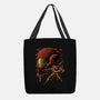 Cosmic Warrior Nightsky Lineart-None-Basic Tote-Bag-Astrobot Invention
