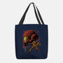 Cosmic Warrior Nightsky Lineart-None-Basic Tote-Bag-Astrobot Invention