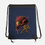 Cosmic Warrior Nightsky Lineart-None-Drawstring-Bag-Astrobot Invention