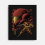 Cosmic Warrior Nightsky Lineart-None-Stretched-Canvas-Astrobot Invention