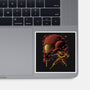Cosmic Warrior Nightsky Lineart-None-Glossy-Sticker-Astrobot Invention