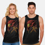 Cosmic Warrior Nightsky Lineart-Unisex-Basic-Tank-Astrobot Invention