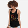 Cosmic Warrior Nightsky Lineart-Womens-Racerback-Tank-Astrobot Invention