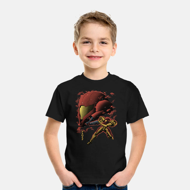 Cosmic Warrior Nightsky Lineart-Youth-Basic-Tee-Astrobot Invention