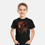 Cosmic Warrior Nightsky Lineart-Youth-Basic-Tee-Astrobot Invention