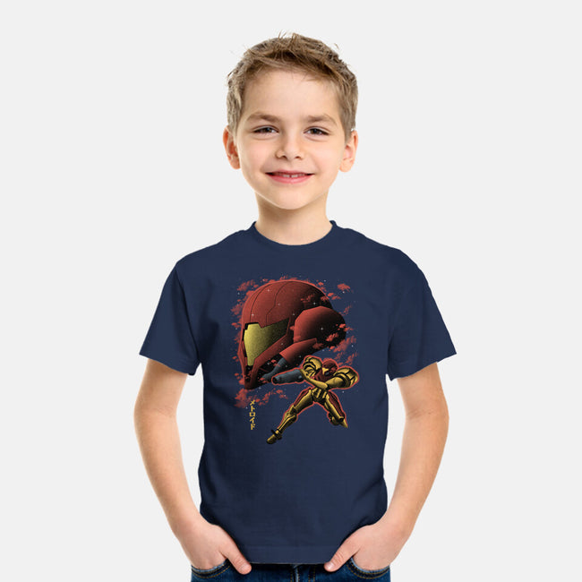 Cosmic Warrior Nightsky Lineart-Youth-Basic-Tee-Astrobot Invention