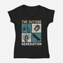 The Outside Generation-Womens-V-Neck-Tee-NMdesign