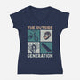 The Outside Generation-Womens-V-Neck-Tee-NMdesign