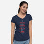 There Can Be Only One-Womens-V-Neck-Tee-piercek26