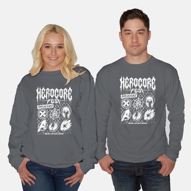 Herocore Fest-Unisex-Crew Neck-Sweatshirt-spoilerinc