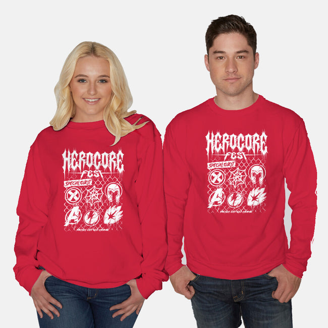 Herocore Fest-Unisex-Crew Neck-Sweatshirt-spoilerinc