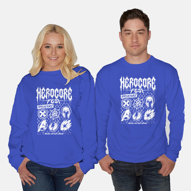 Herocore Fest-Unisex-Crew Neck-Sweatshirt-spoilerinc