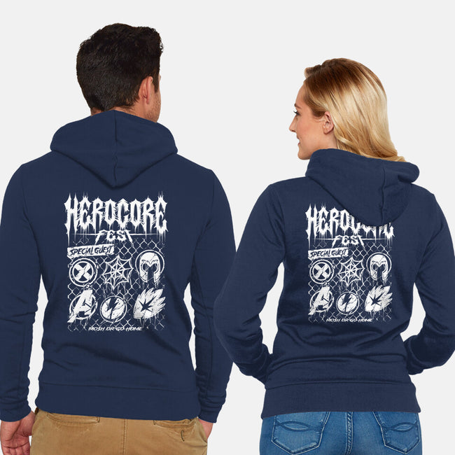 Herocore Fest-Unisex-Zip-Up-Sweatshirt-spoilerinc