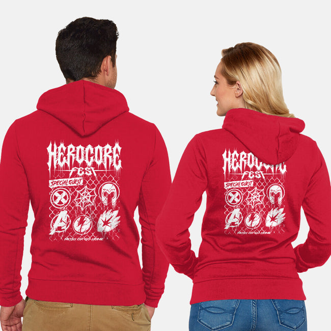 Herocore Fest-Unisex-Zip-Up-Sweatshirt-spoilerinc