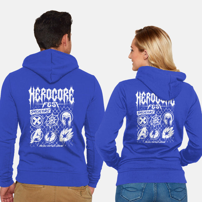 Herocore Fest-Unisex-Zip-Up-Sweatshirt-spoilerinc