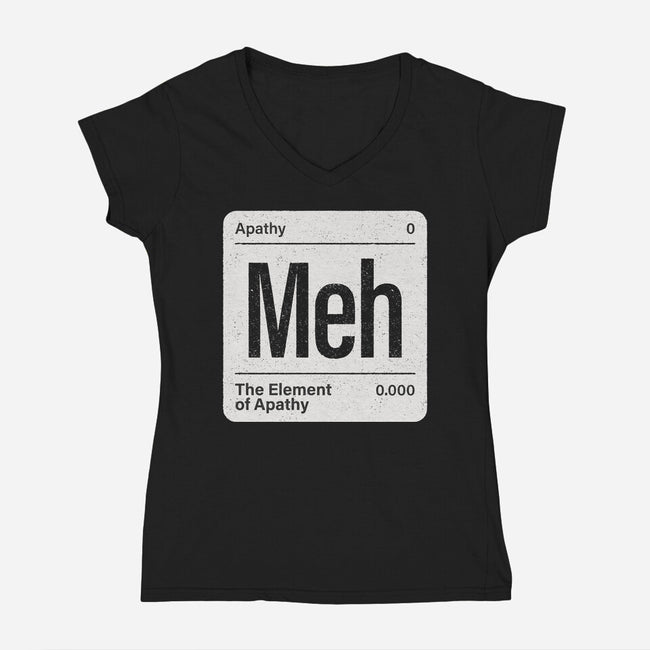 The Element Of Apathy-Womens-V-Neck-Tee-Popnotic