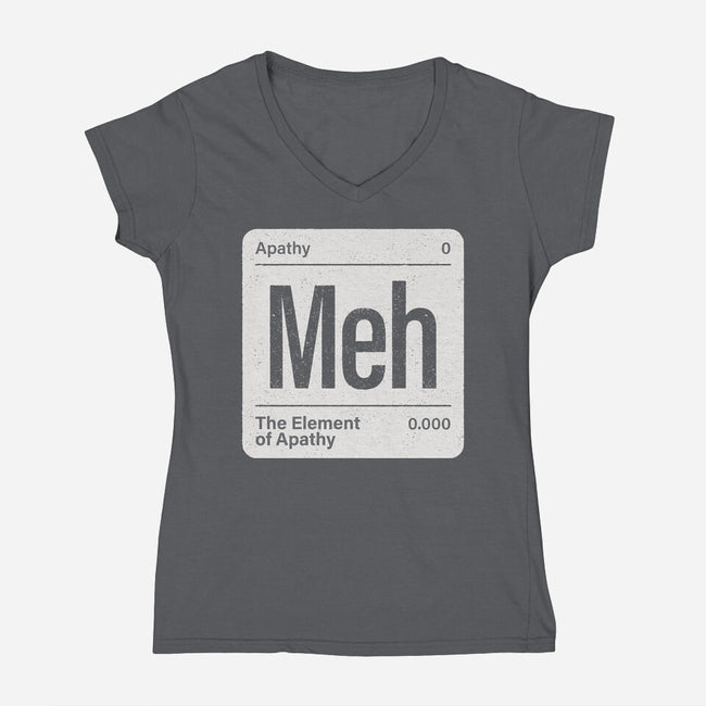 The Element Of Apathy-Womens-V-Neck-Tee-Popnotic