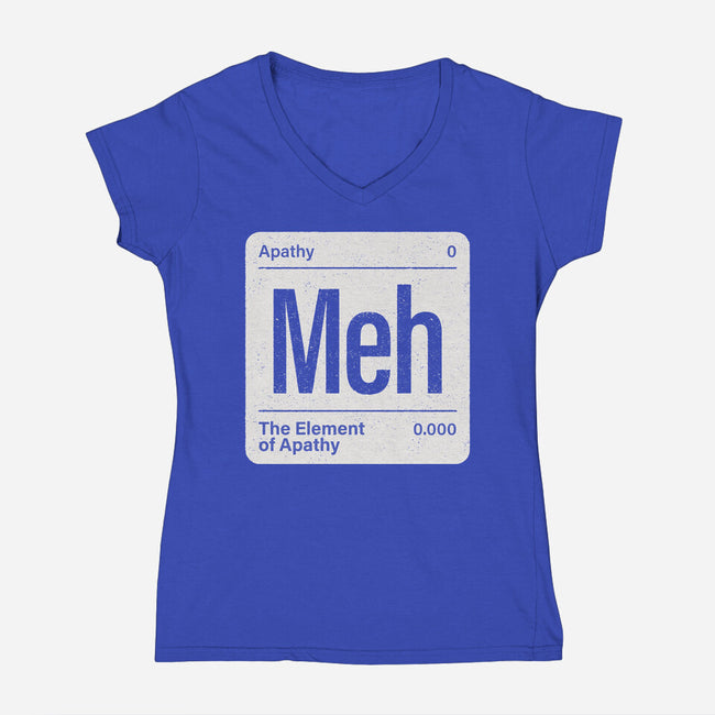The Element Of Apathy-Womens-V-Neck-Tee-Popnotic