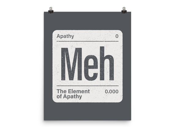 The Element Of Apathy