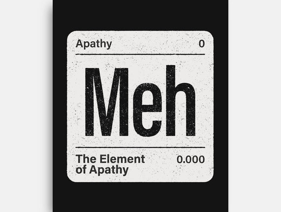 The Element Of Apathy