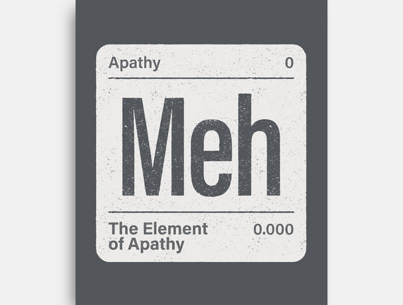 The Element Of Apathy