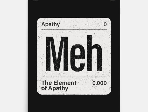 The Element Of Apathy