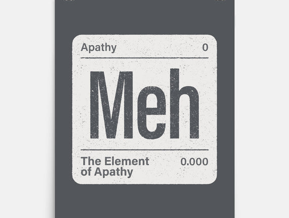 The Element Of Apathy