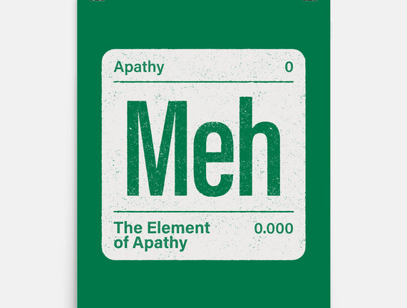 The Element Of Apathy