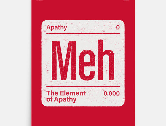 The Element Of Apathy
