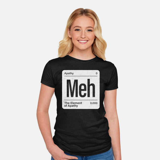 The Element Of Apathy-Womens-Fitted-Tee-Popnotic