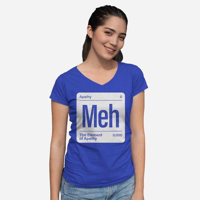 The Element Of Apathy-Womens-V-Neck-Tee-Popnotic