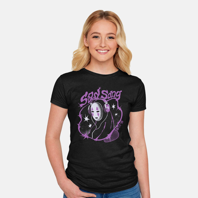 Sad Song Mp3-Womens-Fitted-Tee-ilustrata