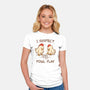 I Suspect Fowl Play-Womens-Fitted-Tee-kg07