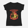 Goddamnit Donut-Womens-V-Neck-Tee-rmatix