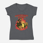 Goddamnit Donut-Womens-V-Neck-Tee-rmatix